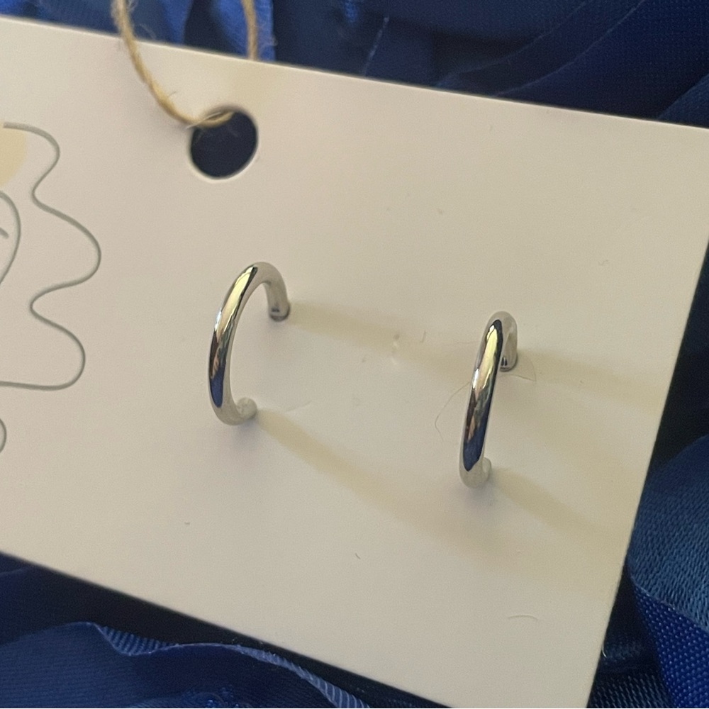Silver time Small Hoops